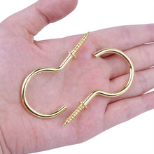 Load image into Gallery viewer, 20 Pcs Screw in Ceiling Hook 2.8 Inch Metal Cup (Gold)